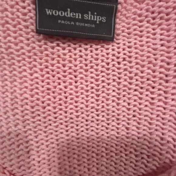 Wooden Ships Hotel Del Sweater Pink Knit Lightweight Pullover s\m - Picture 3 of 4